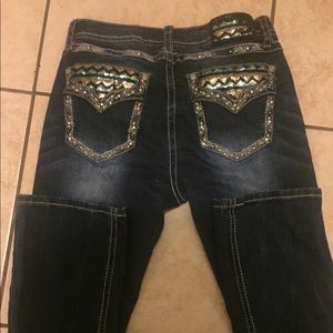 Grace jeans bling on pockets sz 30 like new